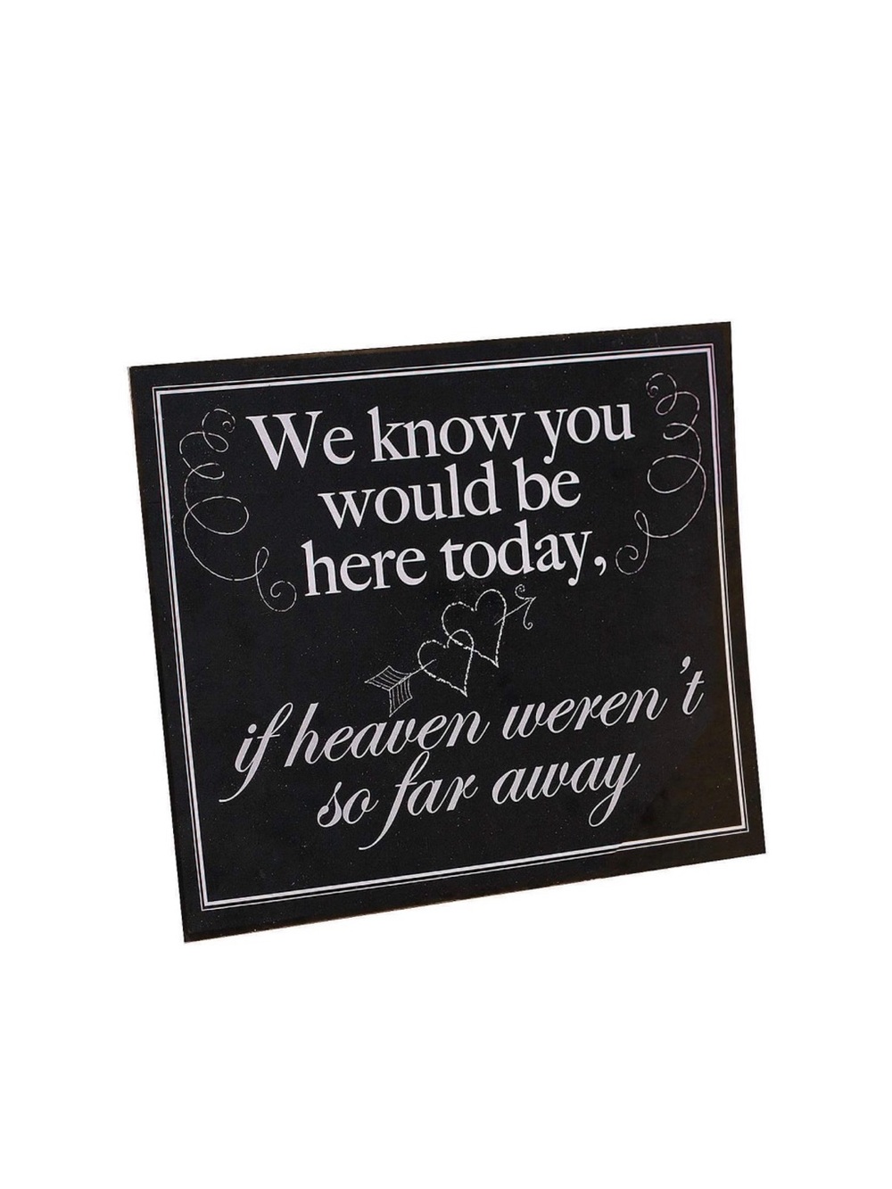 Oriental Trading Black and White Memorial Wall Sign